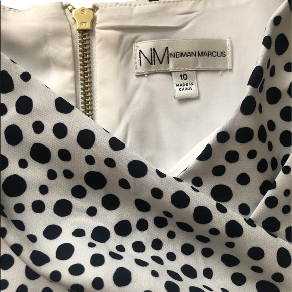Neiman Marcus Black and White Polka Dot Dress - Picture 3 of 3
